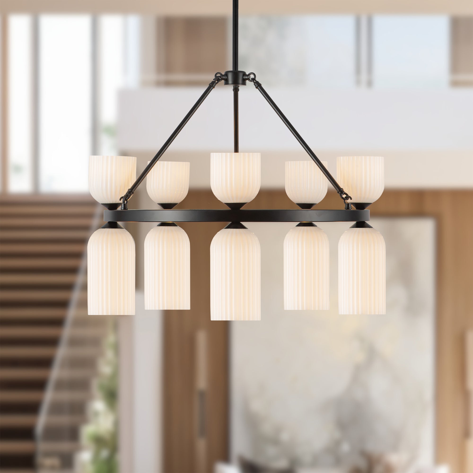 Nelly 26-in Steel Chandelier