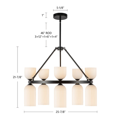 Nelly 26-in Steel Chandelier
