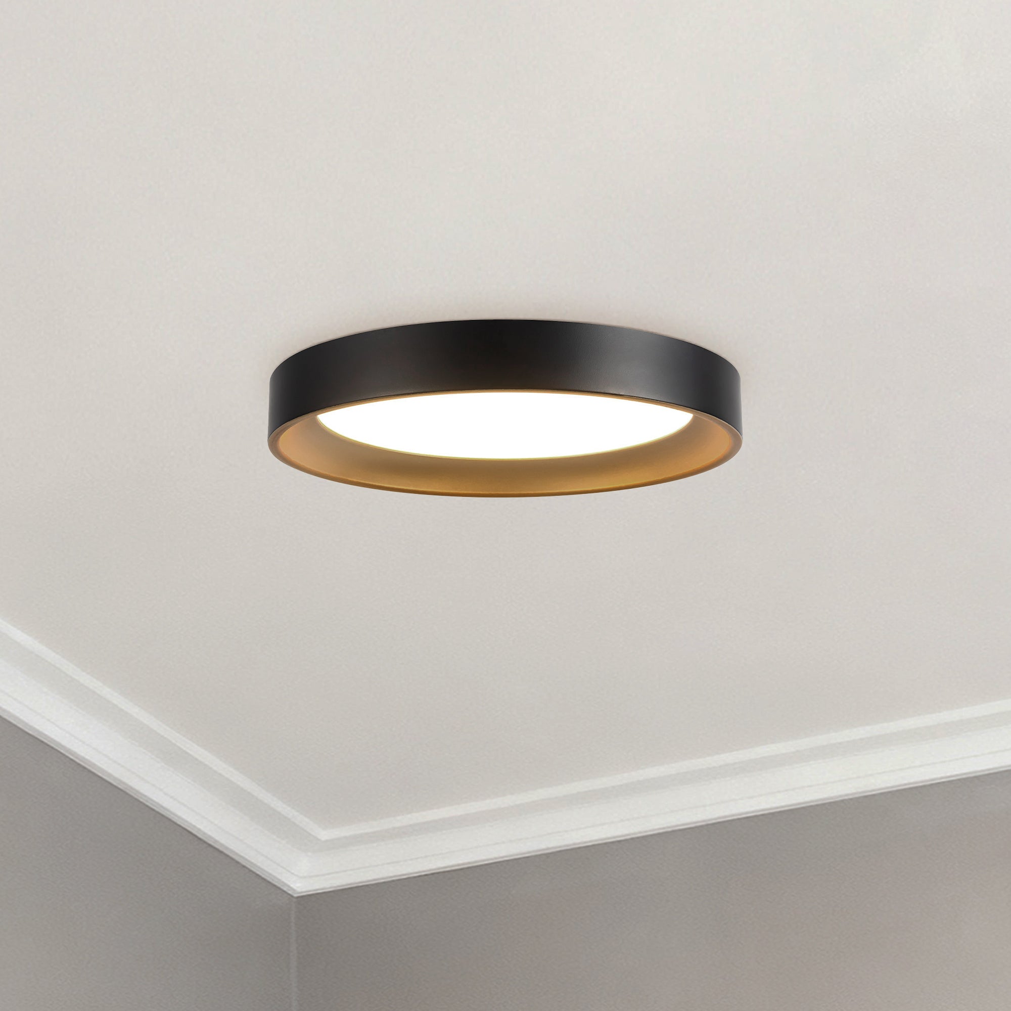 Nix 9-in Steel Flush Mount