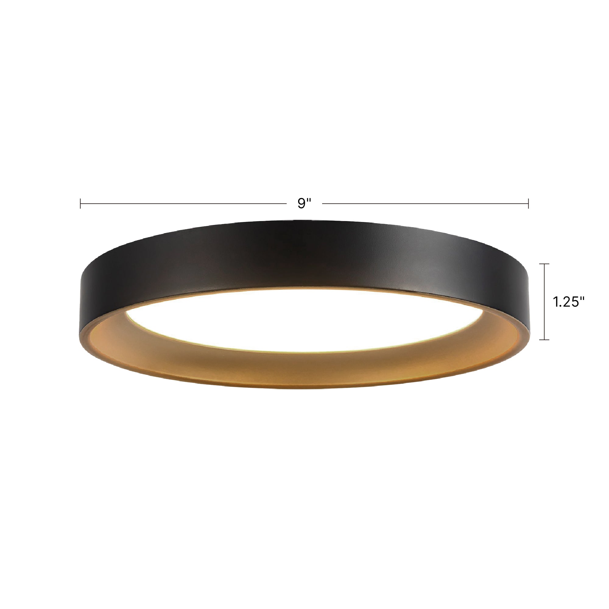 Nix 9-in Steel Flush Mount