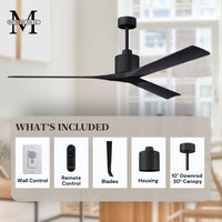 72-Inch Nan 3-Blade Ceiling Fan Without light kit