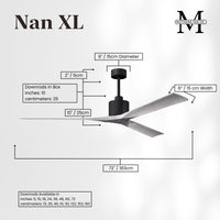 72-Inch Nan 3-Blade Ceiling Fan Without light kit