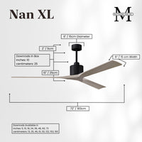 72-Inch Nan 3-Blade Ceiling Fan Without light kit