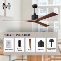 72-Inch Nan 3-Blade Ceiling Fan Without light kit