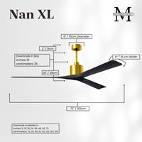 72-Inch Nan 3-Blade Ceiling Fan Without light kit