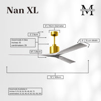 72-Inch Nan 3-Blade Ceiling Fan Without light kit