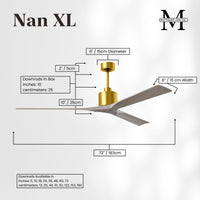 72-Inch Nan 3-Blade Ceiling Fan Without light kit