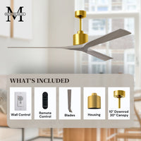 72-Inch Nan 3-Blade Ceiling Fan Without light kit