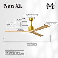 72-Inch Nan 3-Blade Ceiling Fan Without light kit