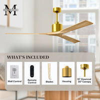 72-Inch Nan 3-Blade Ceiling Fan Without light kit