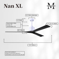 72-Inch Nan 3-Blade Ceiling Fan Without light kit