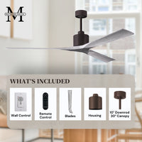 72-Inch Nan 3-Blade Ceiling Fan Without light kit