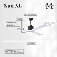 72-Inch Nan 3-Blade Ceiling Fan Without light kit