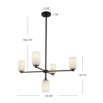 Nola 31-in Steel Chandelier