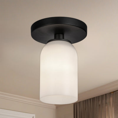 Nola 4-in Steel Semi-Flush Mount