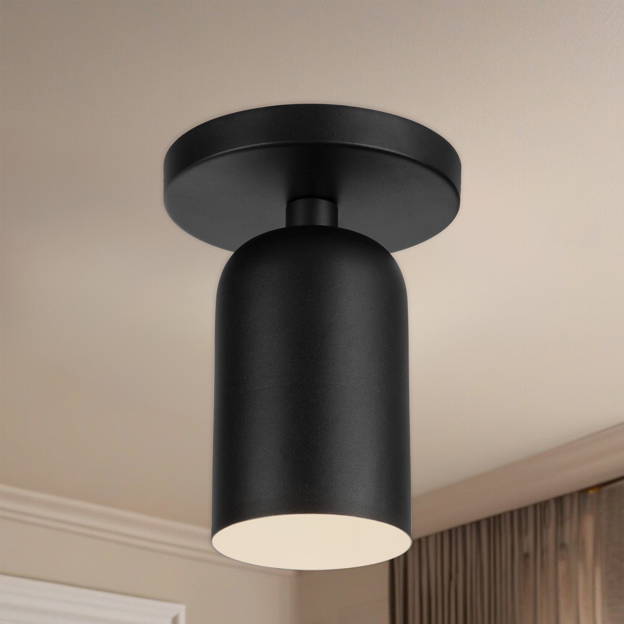 Nola 4-in Steel Semi-Flush Mount