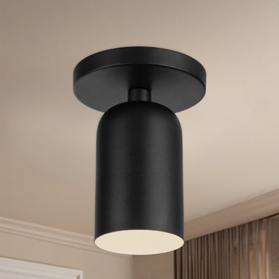 Nola 4-in Steel Semi-Flush Mount