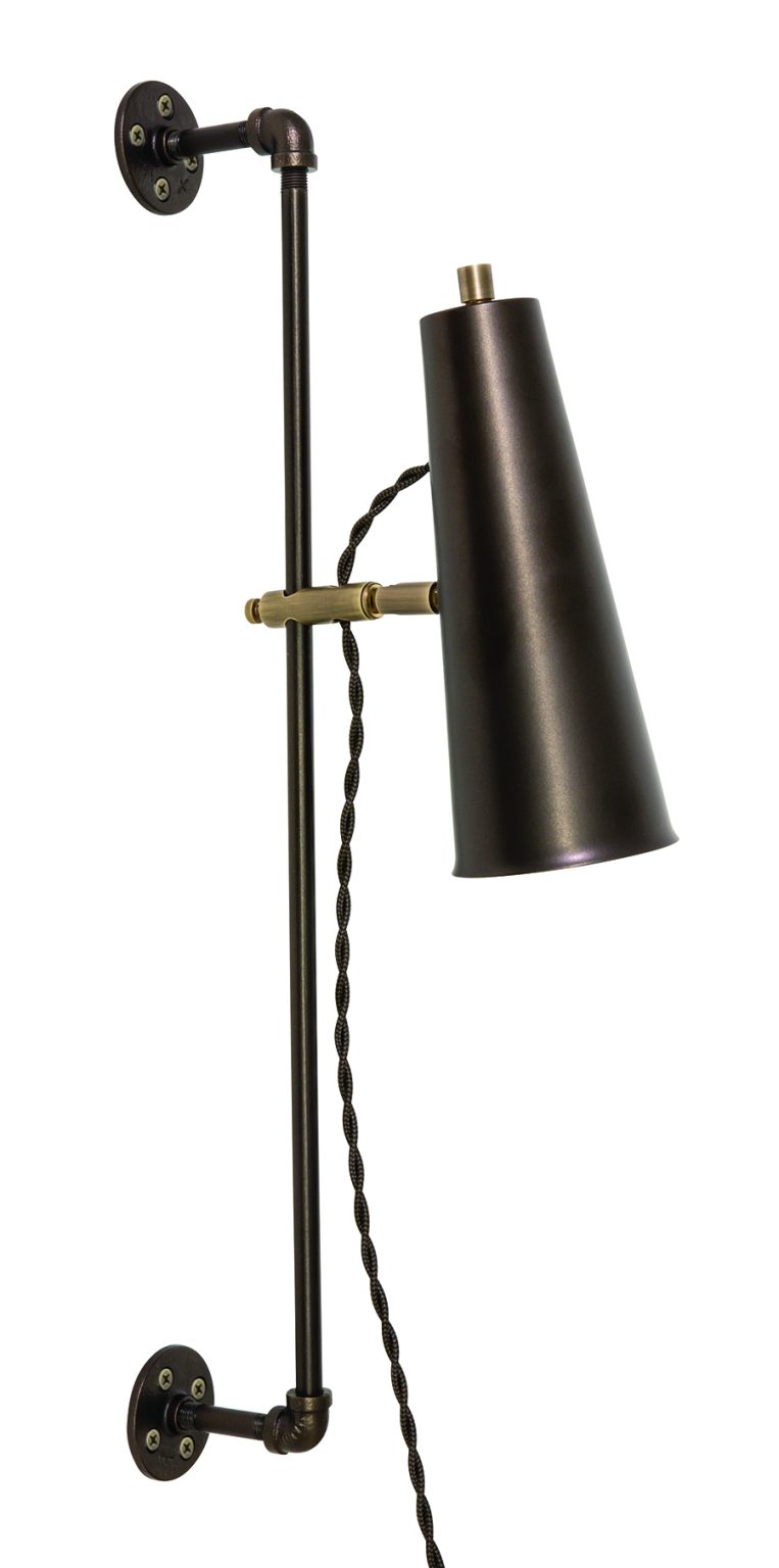 13-inch Norton Chestnut Bronze Antique Brass Plug-In Wall Swing Lamp
