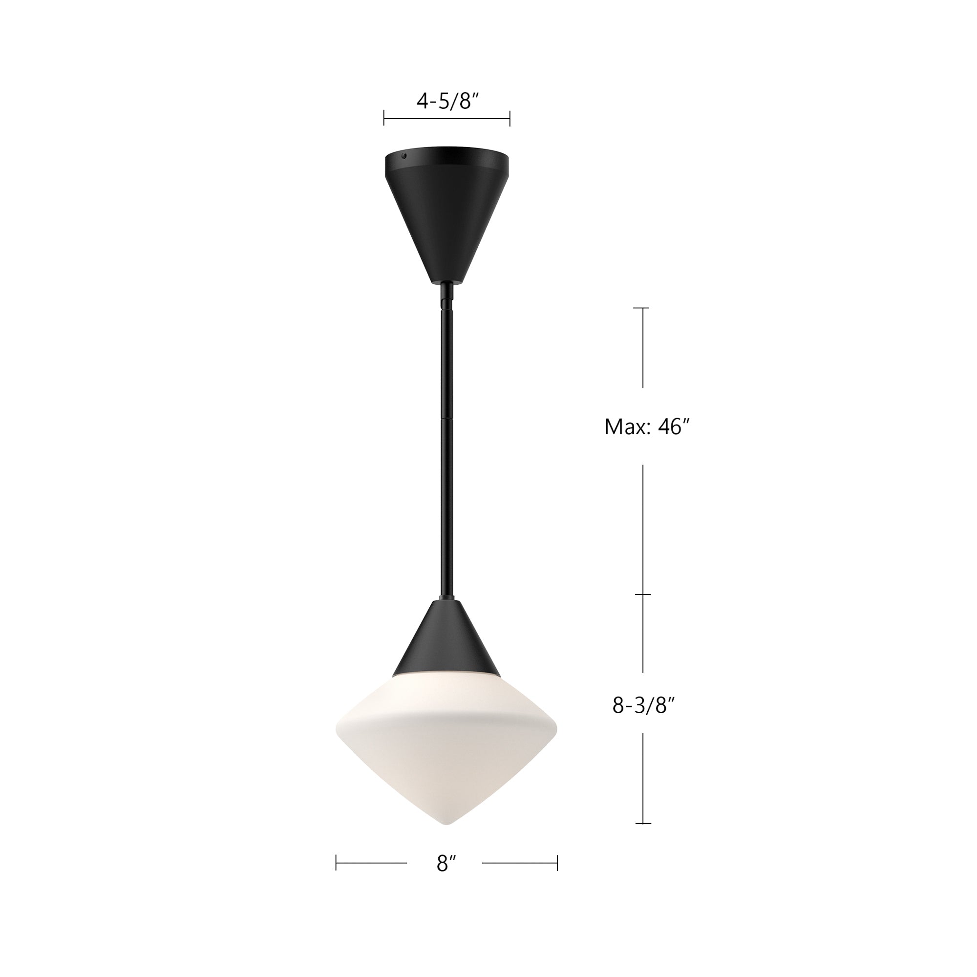 Nora 8-in Steel Pendant