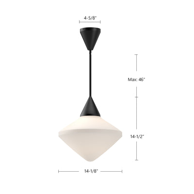Nora 14-in Steel Pendant