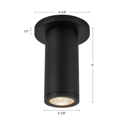 Nordic 6-in (2-in Dia.) Aluminum Outdoor Flush Mount