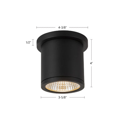 Nordic 4-in (3-in Dia.) Aluminum Outdoor Flush Mount