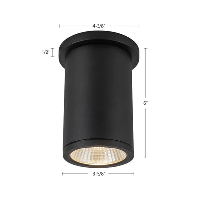 Nordic 6-in (3-in Dia.) Aluminum Outdoor Flush Mount