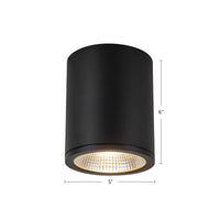 Nordic 6-in (5-in Dia.) Aluminum Outdoor Flush Mount