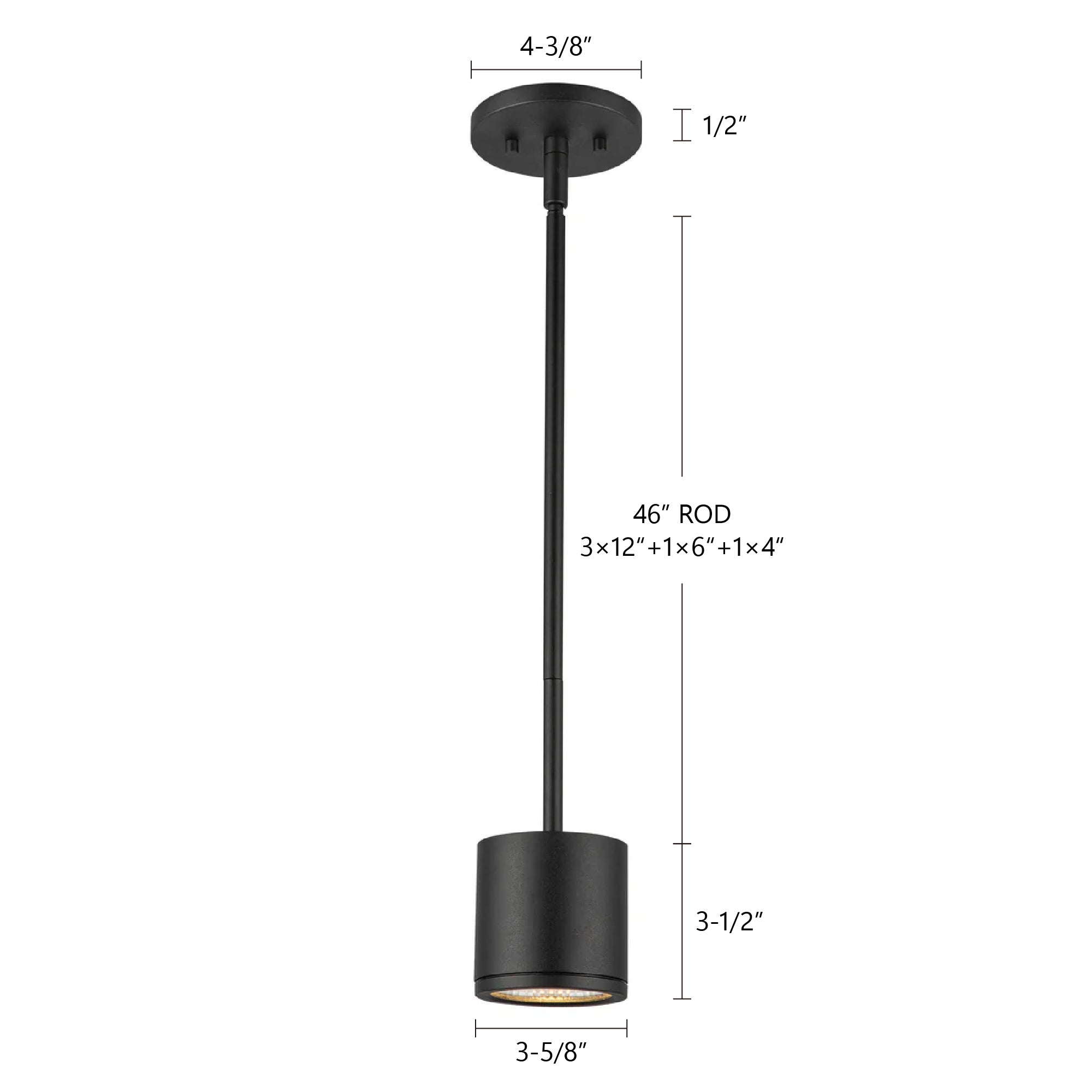 Nordic 3-in Wet-Rated Outdoor Cylinder Pendant (3-in Dia.)