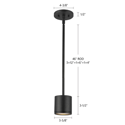 Nordic 3-in Wet-Rated Outdoor Cylinder Pendant (3-in Dia.)