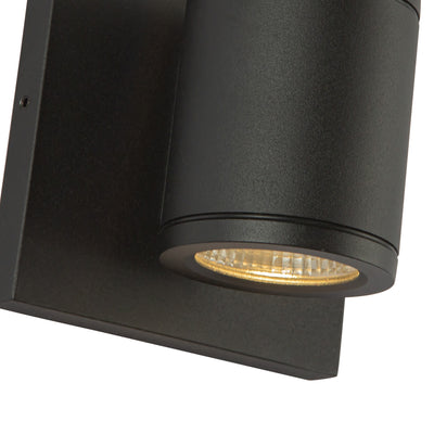 Nordic 4-in Aluminum Black Outdoor Wall Light