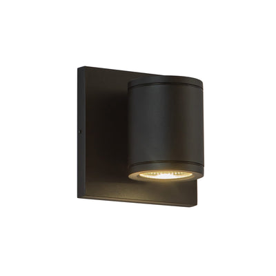 Nordic 4-in Aluminum Black Outdoor Wall Light
