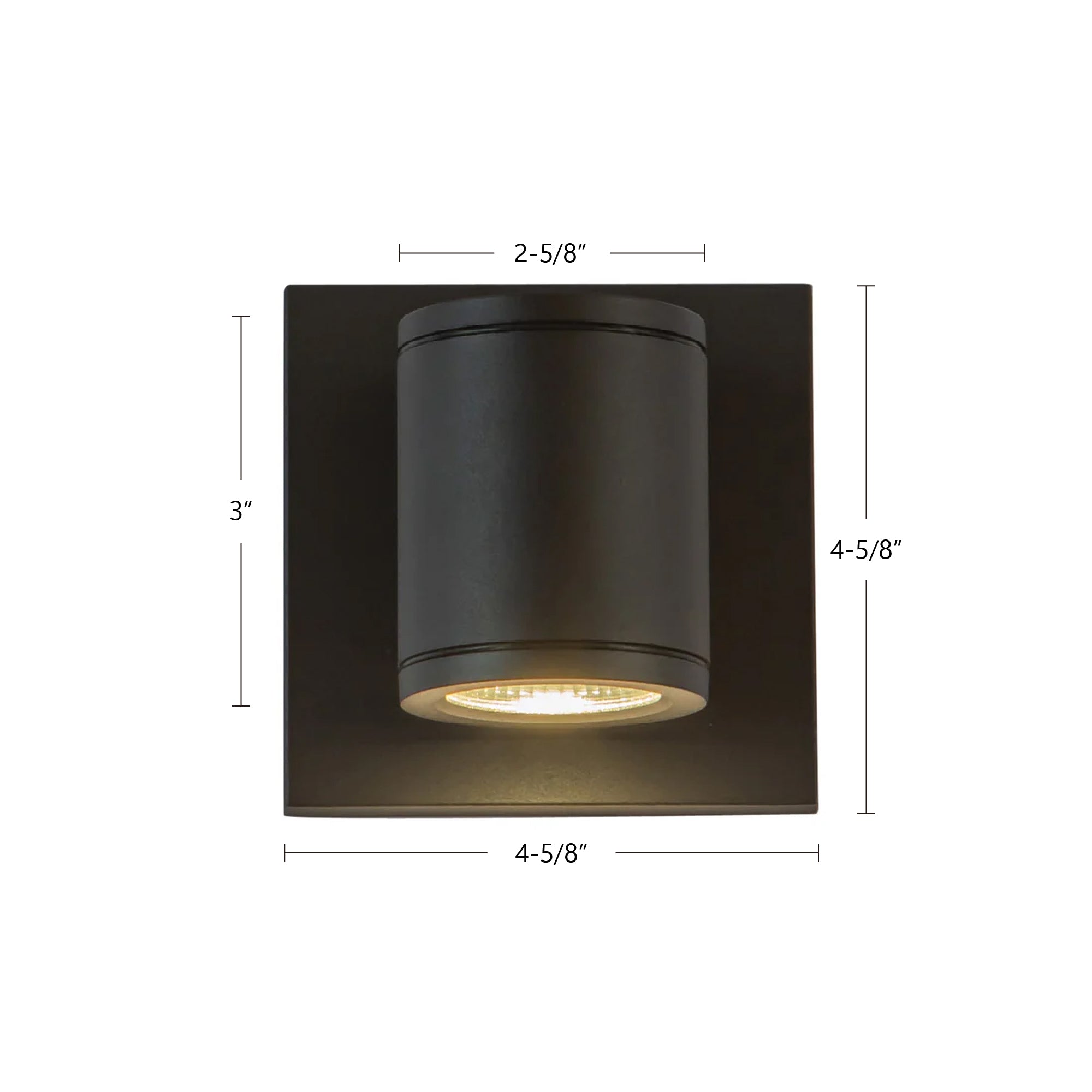 Nordic 4-in Aluminum Black Outdoor Wall Light