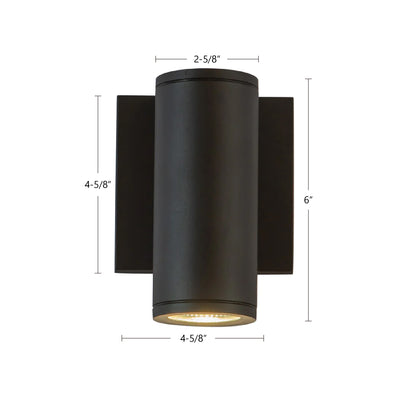 Nordic 6-in (2-in Dia.) Aluminum Outdoor Wall Light