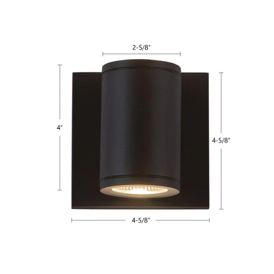 Nordic 4-in Aluminum Outdoor Wall Light