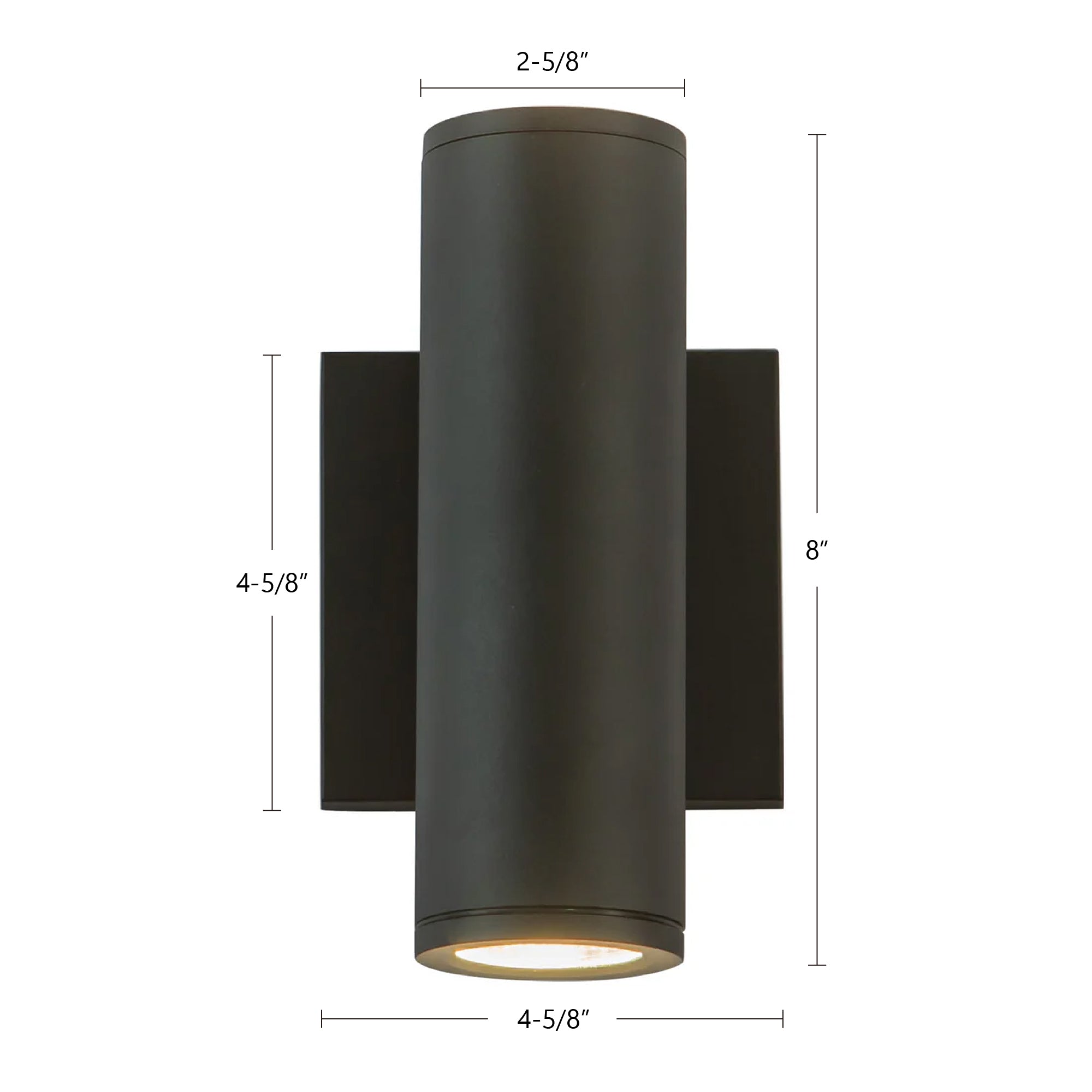 Nordic 8-in (2-in Dia.) Aluminum Outdoor Wall Light