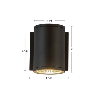 Nordic 5-in (3-in Dia.) Aluminum Outdoor Wall Light