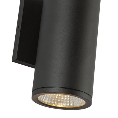 Nordic 7-in Black Outdoor Wall Light