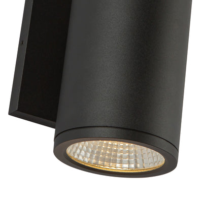 Nordic 7-in Black Aluminum Outdoor Wall Light