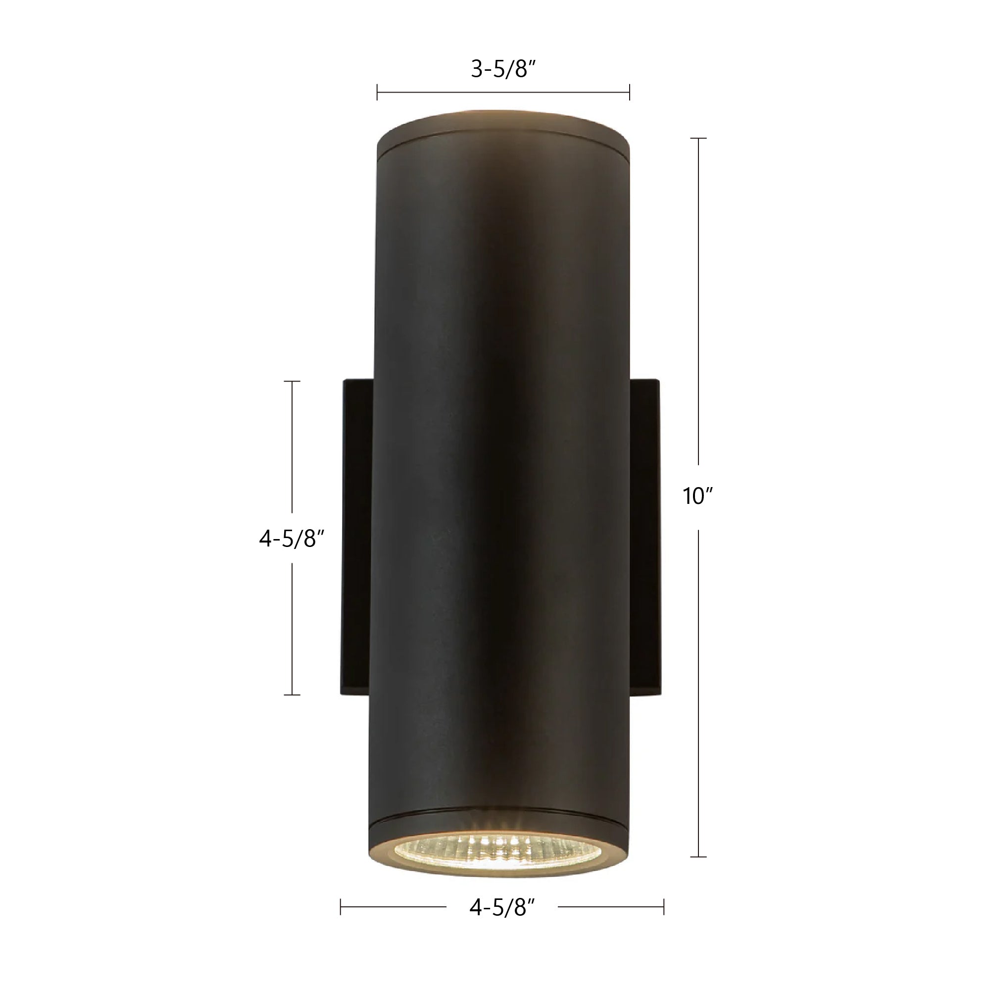 Nordic 10-in (3-in Dia.) Aluminum Outdoor Wall Light