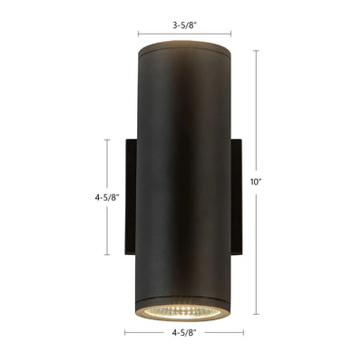 Nordic 10-in (3-in Dia.) Aluminum Outdoor Wall Light