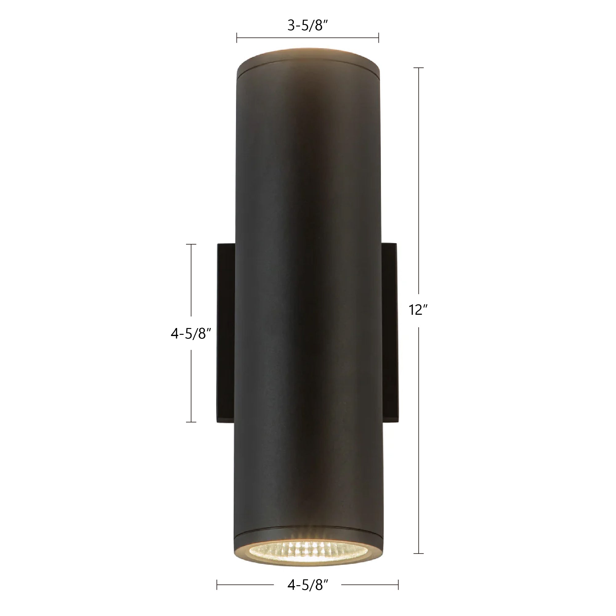Nordic 12-in (3-in Dia.) Aluminum Outdoor Wall Light