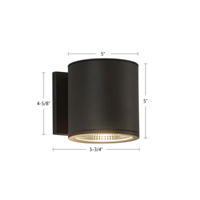 Nordic 5-in (5-in Dia.) Aluminum Outdoor Wall Light