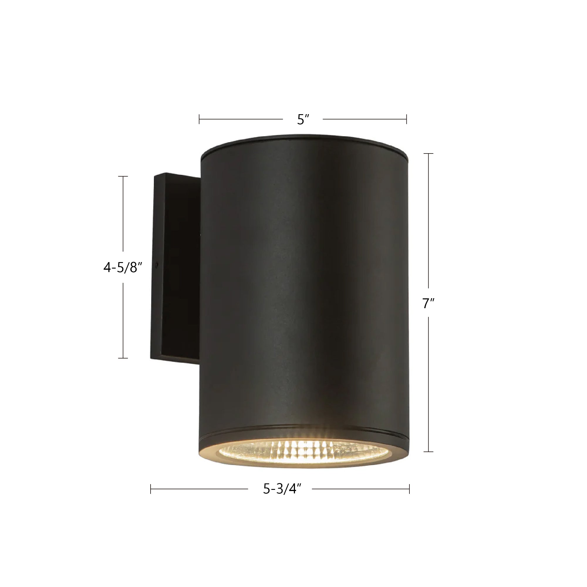 Nordic 7-in (5-in Dia.) Aluminum Outdoor Wall Light