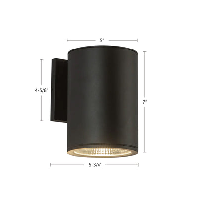 Nordic 7-in (5-in Dia.) Aluminum Outdoor Wall Light