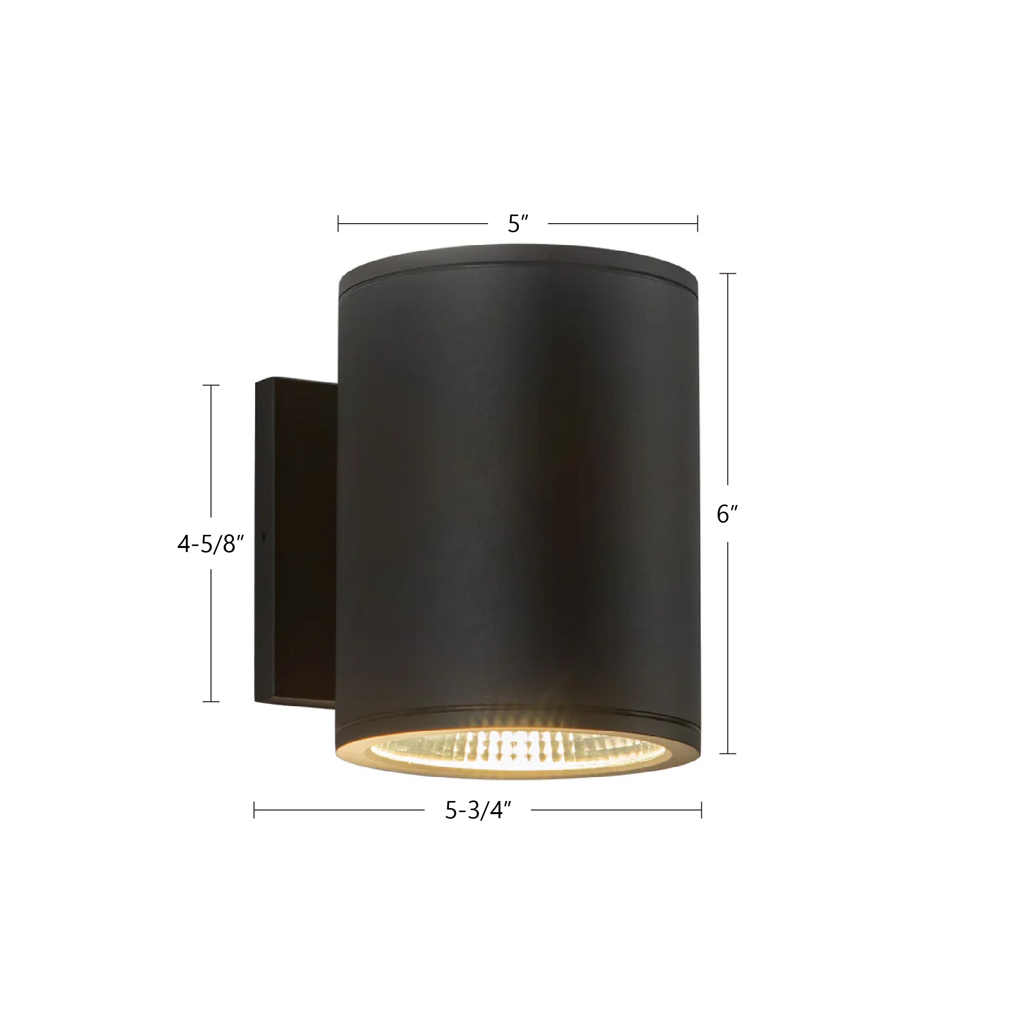 Nordic 6-in (5-in Dia.) Aluminum Outdoor Wall Light