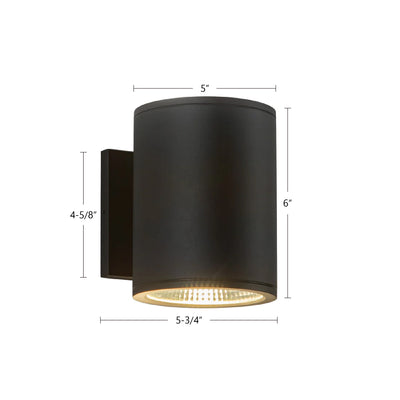 Nordic 6-in (5-in Dia.) Aluminum Outdoor Wall Light