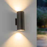 Nordic 12-in (5-in Dia.) Aluminum Outdoor Wall Light