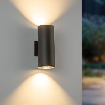 Nordic 12-in (5-in Dia.) Aluminum Outdoor Wall Light