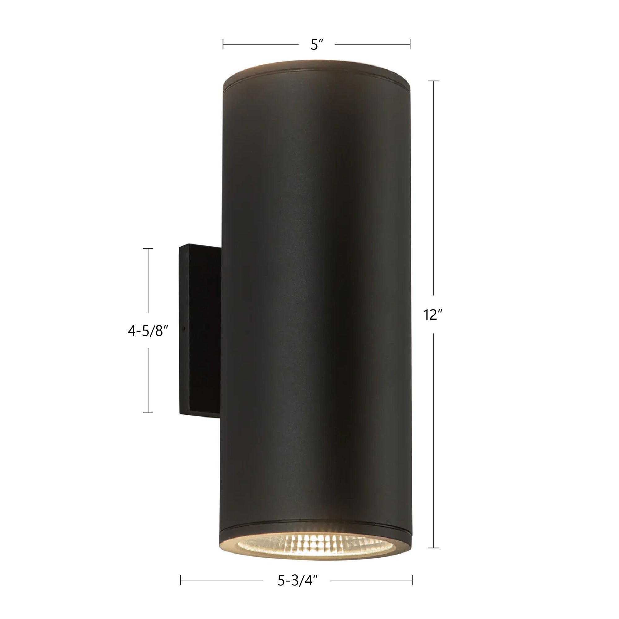 Nordic 12-in (5-in Dia.) Aluminum Outdoor Wall Light